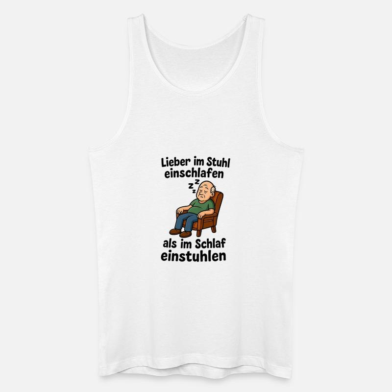 Stuhl einschlafen einstuhlen - Männer Bio Tank Top - Weiß
