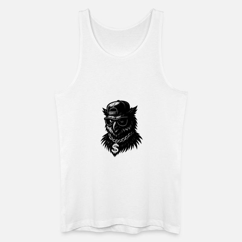 Rap-Eule - Männer Bio Tank Top - Weiß
