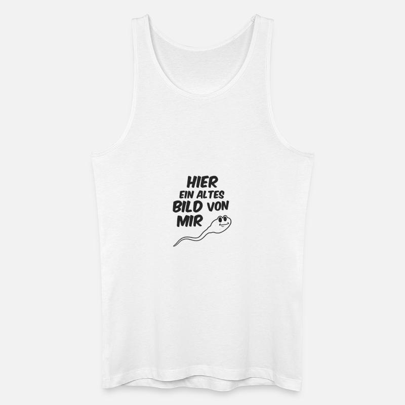 Humorvolles Ghost-Design mit Spruch - Männer Bio Tank Top - Weiß