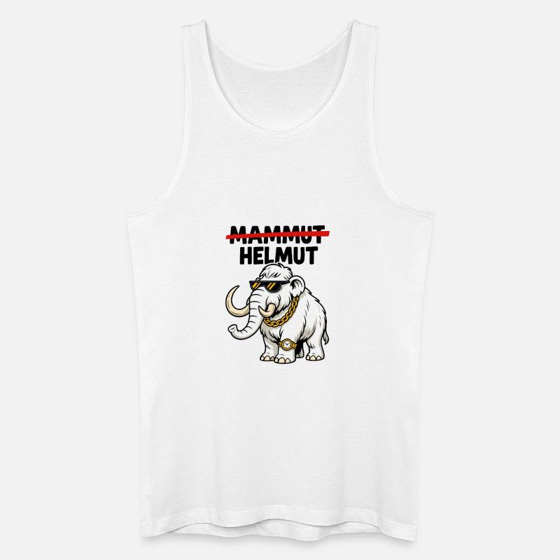 Helmut das Mammut - Männer Bio Tank Top - Weiß