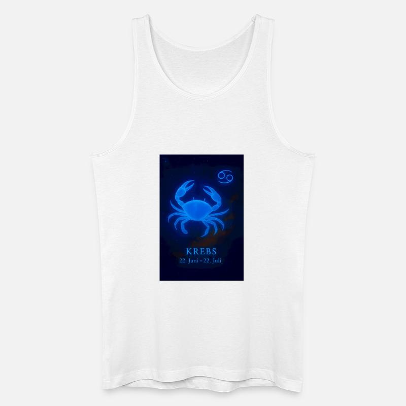 Krebs Sternzeichen 22.06. – 22.07. - Männer Bio Tank Top - Weiß