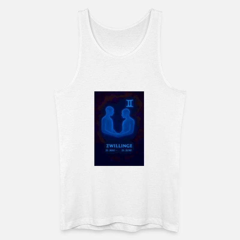 Zwillinge 21.05. – 21.06. Astrologie Design - Männer Bio Tank Top - Weiß