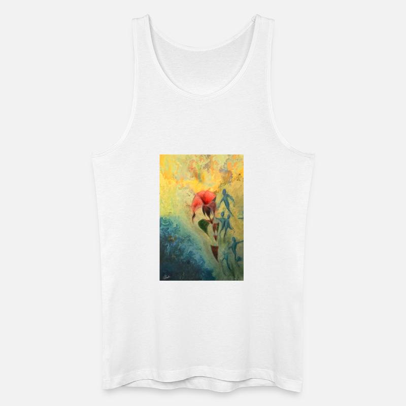 Abstrakte Blumenszene - Männer Bio Tank Top - Weiß