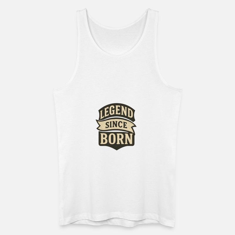 Legende seit der Geburt Retro-Abzeichen - Männer Bio Tank Top - Weiß