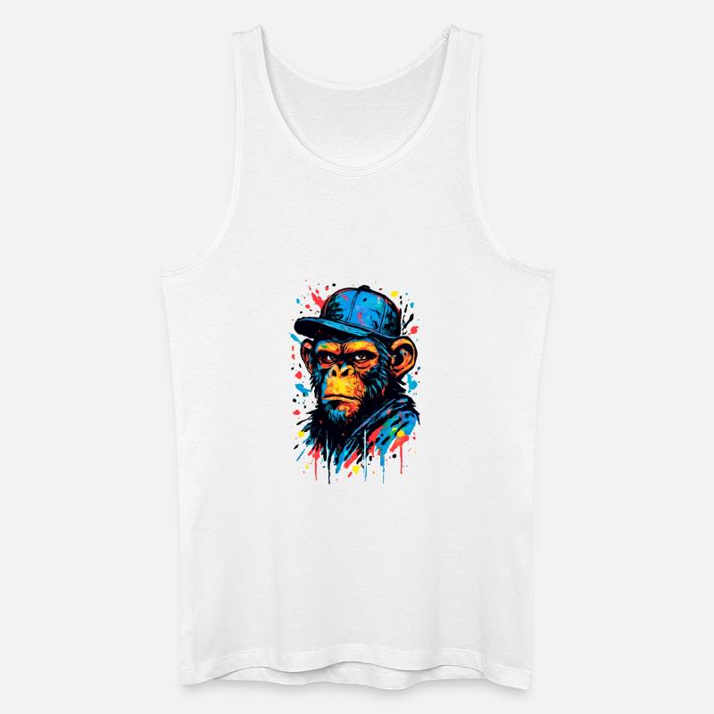 The Monkey Dance | StreetArt Affe - Männer Bio Tank Top - Weiß