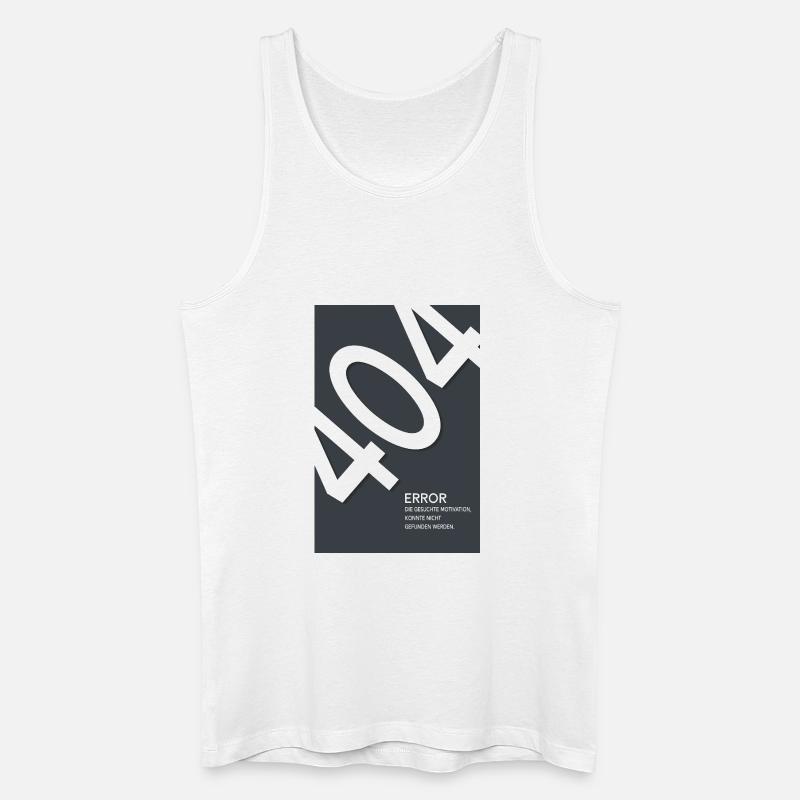 Error 404 Motivation Not Found - Männer Bio Tank Top - Weiß