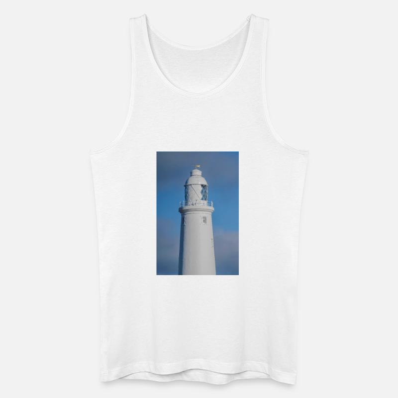 St. Marys Leuchtturm aus nächster Nähe - Männer Bio Tank Top - Weiß