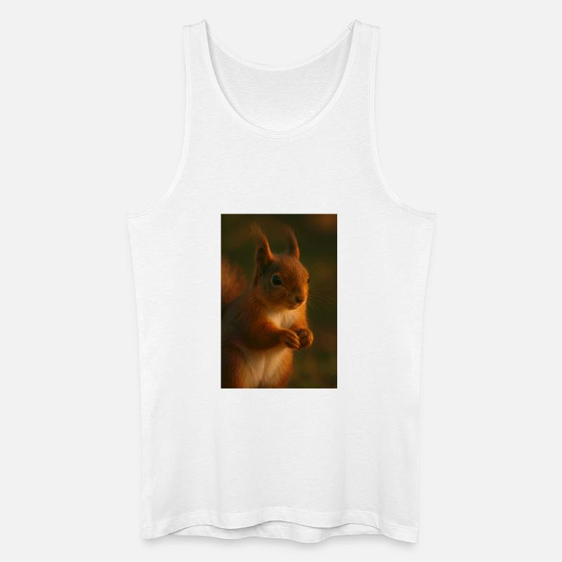 Tiere - Eichhörnchen - Männer Bio Tank Top - Weiß
