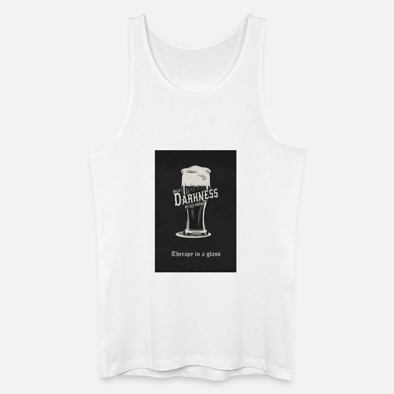 Hello Darkness – Therapy in a Glass - Männer Bio Tank Top - Weiß