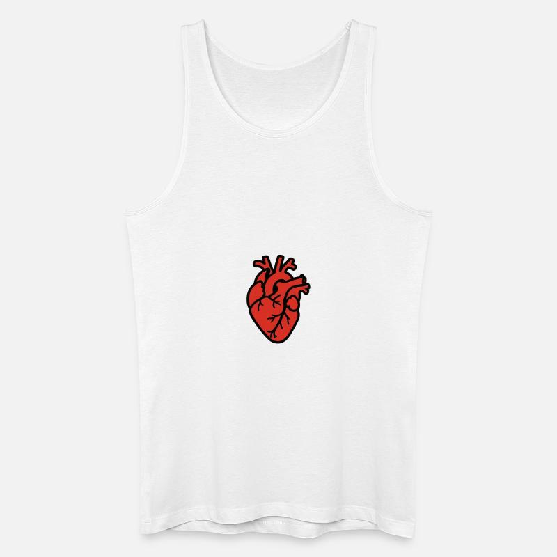 cuore_anatomico - Männer Bio Tank Top - Weiß