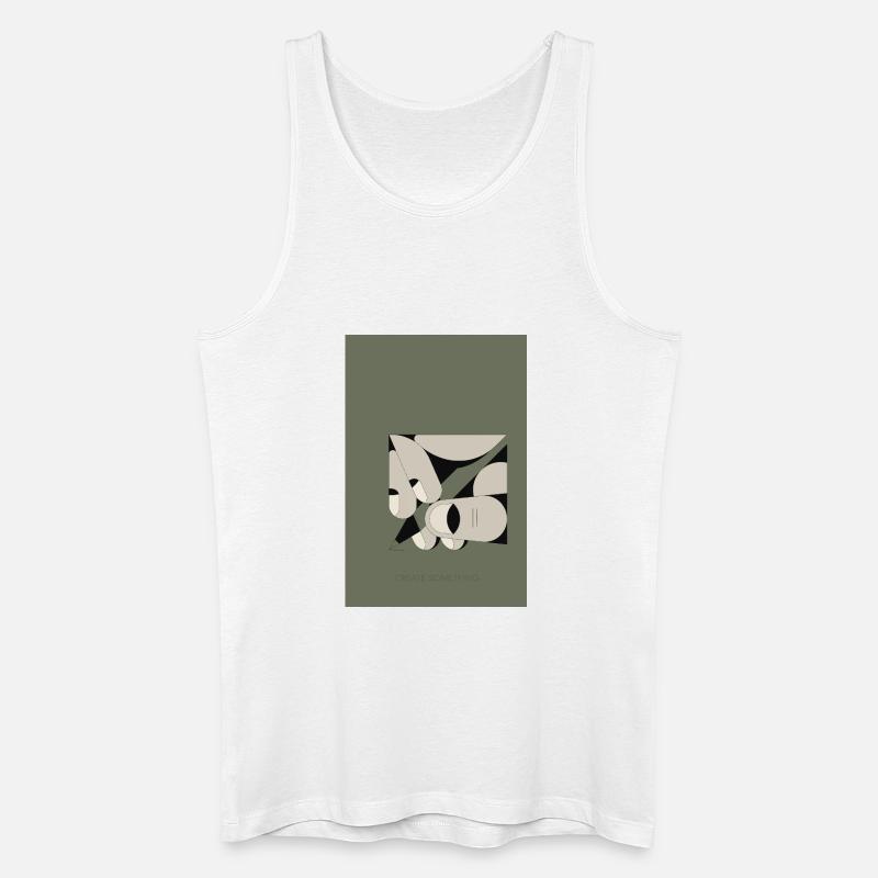 Create Something  The Power of Creativity - Männer Bio Tank Top - Weiß