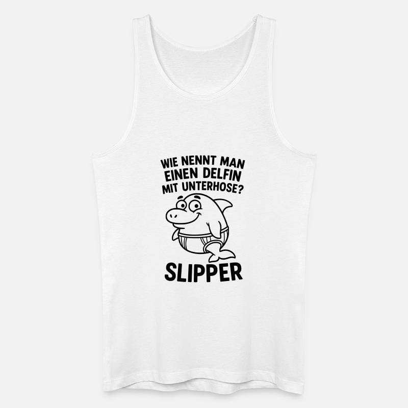 slipper delfin unterhose witz - Männer Bio Tank Top - Weiß