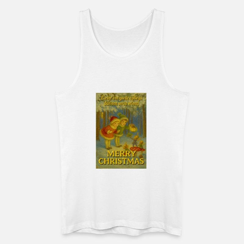 Weihnachtskollektion: Freundschaft über Distanz - Männer Bio Tank Top - Weiß