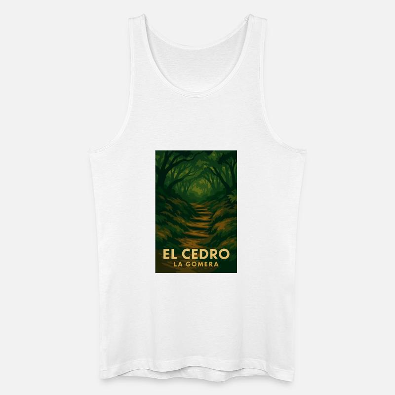 El Cedro – Mystischer Waldpfad - Männer Bio Tank Top - Weiß