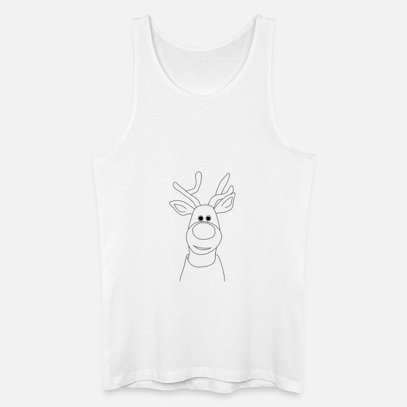 Weihnachtsrentier - Männer Bio Tank Top - Weiß