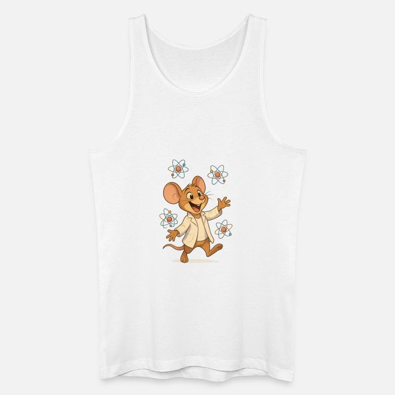 Atomwissenschaftler-Maus - Männer Bio Tank Top - Weiß