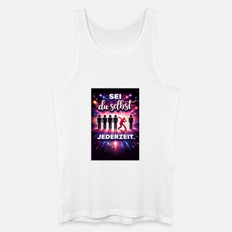 Sei du selbst jederzeit - Männer Bio Tank Top - Weiß