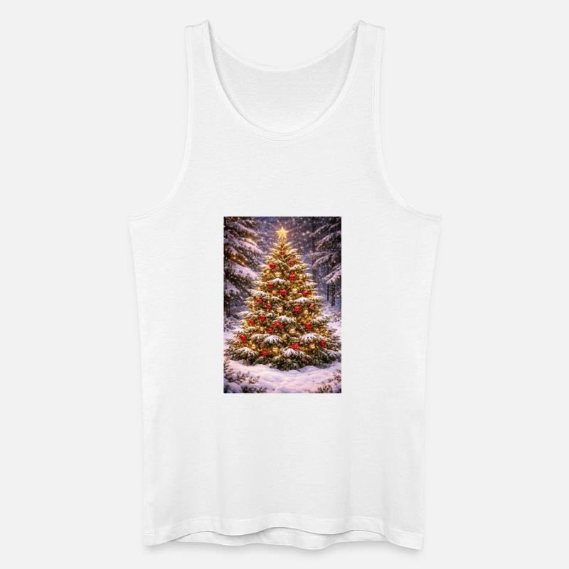 Winterzauber Baumdeko - Männer Bio Tank Top - Weiß