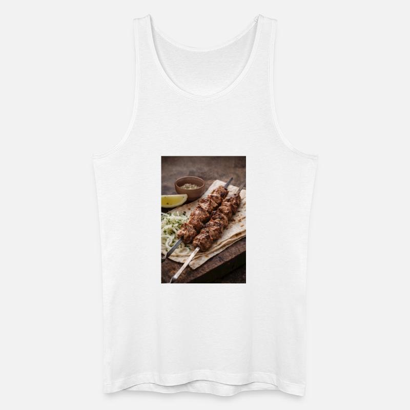 Schaschlik - Männer Bio Tank Top - Weiß