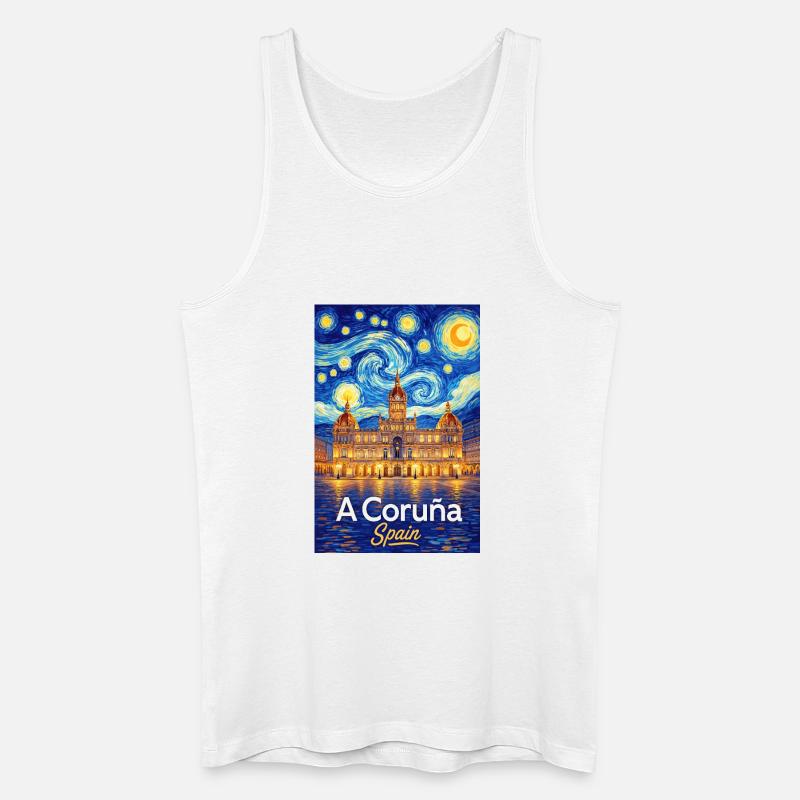 A Coruna Spain - Männer Bio Tank Top - Weiß