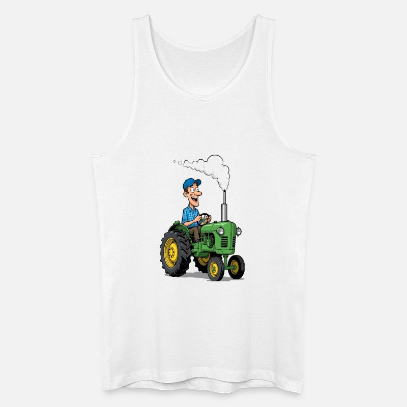 Traktorhelden Landwirtschaftscharme - Männer Bio Tank Top - Weiß