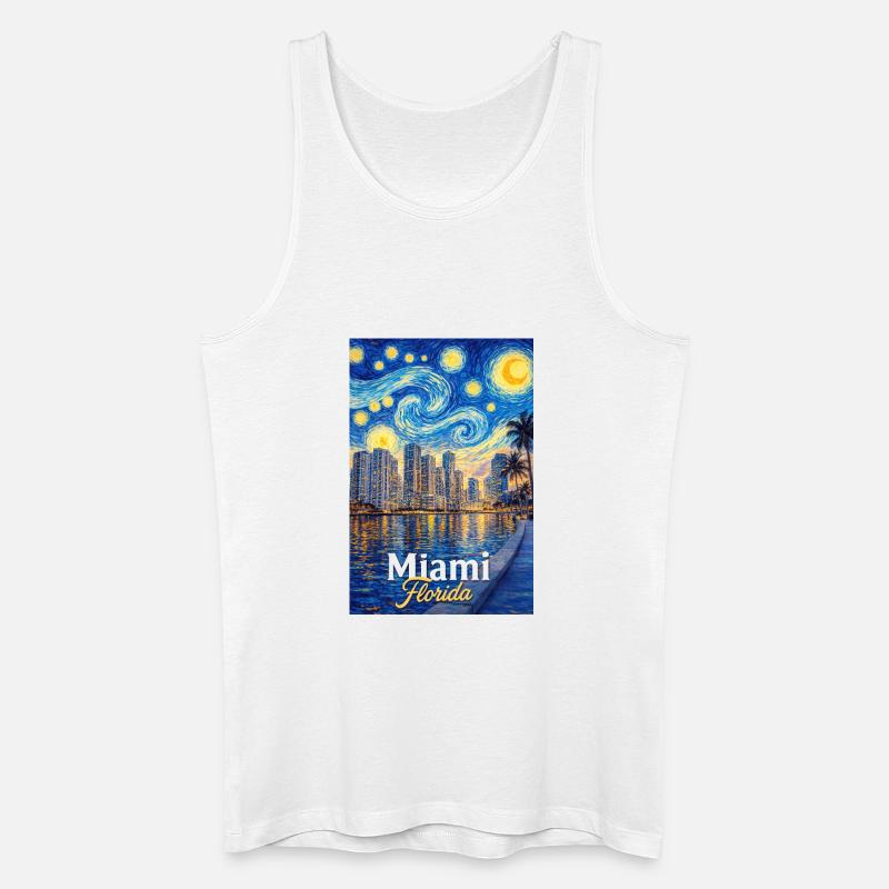 Miami Florida - Männer Bio Tank Top - Weiß