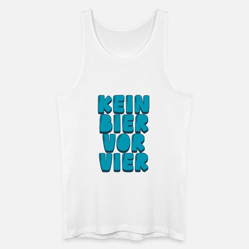 Kein Bier vor Vier - Männer Bio Tank Top - Weiß