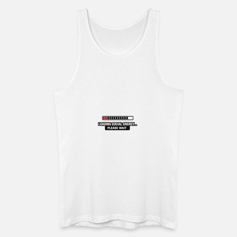 Soziale Energie wird geladen - Männer Bio Tank Top - Weiß