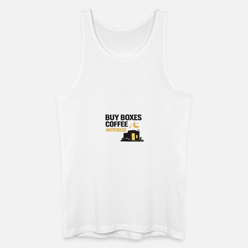Nachtschicht-Kaffee-Frostschutzmittel - Männer Bio Tank Top - Weiß