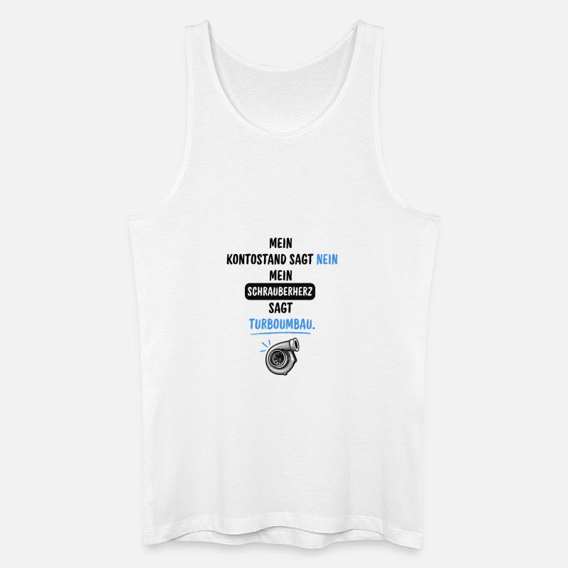 Schrauberherz  - Männer Bio Tank Top - Weiß