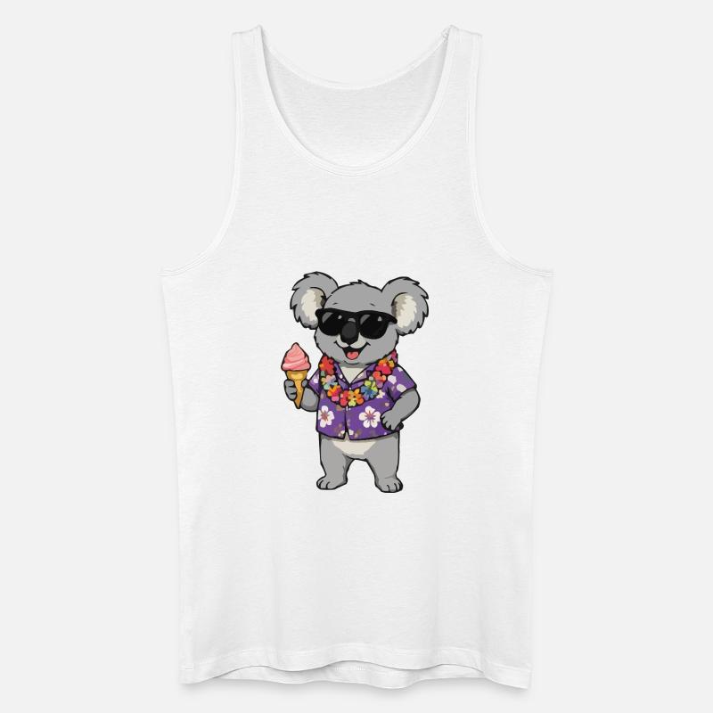 Koala Hawaii Eis - Männer Bio Tank Top - Weiß