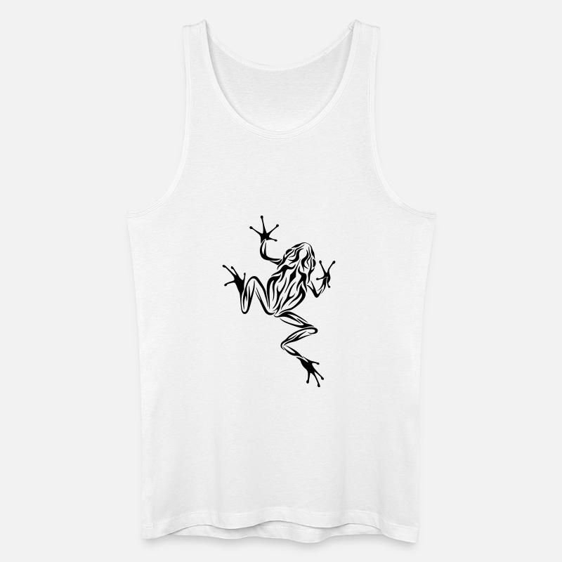 Frosch Tribal-Style - Männer Bio Tank Top - Weiß