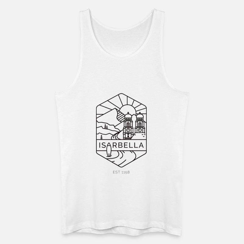 ISARBELLA - Männer Bio Tank Top - Weiß