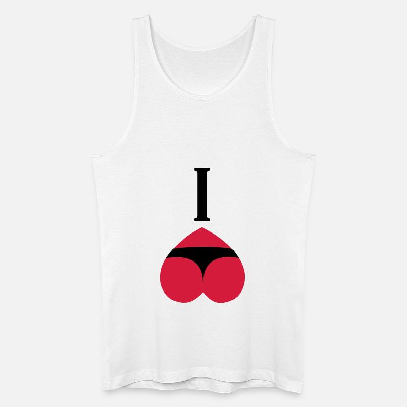 I love ass - Canotta ecologica da uomo - bianco