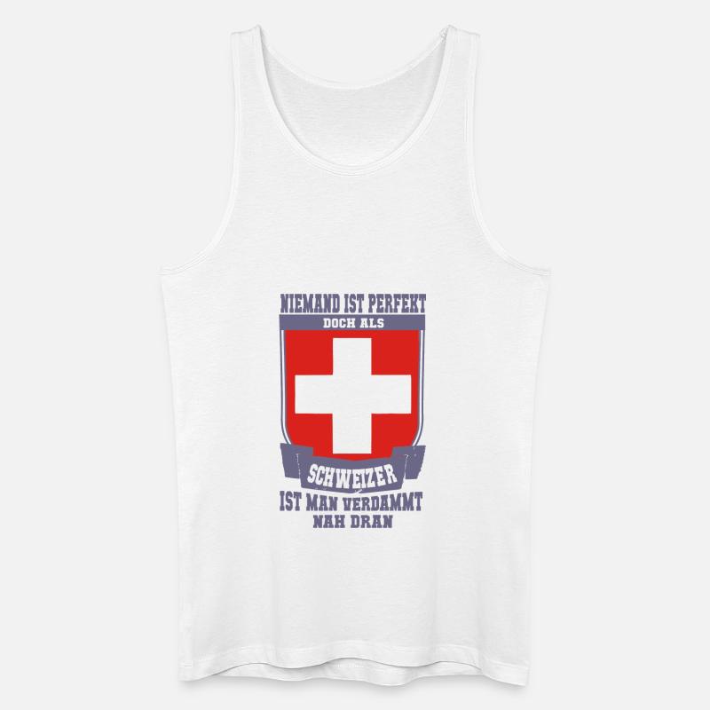 Schweizer Perfekt - Männer Bio Tank Top - Weiß