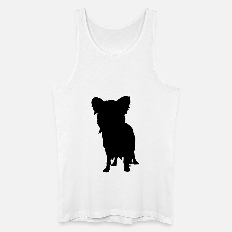 Vektor Hund Silhouette - Männer Bio Tank Top - Weiß
