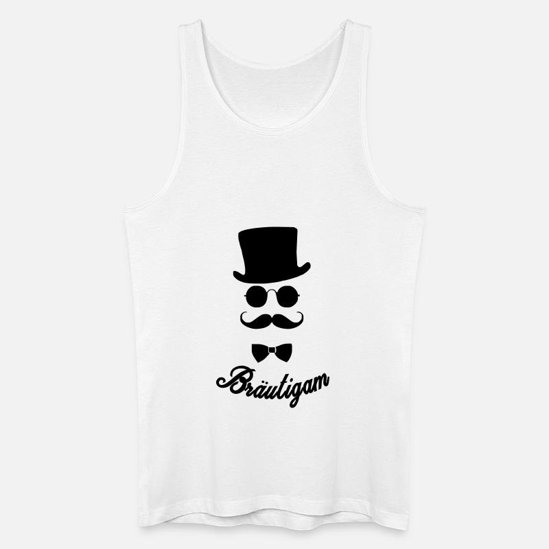 BRÄUTIGAM CLASSIC - Männer Bio Tank Top - Weiß
