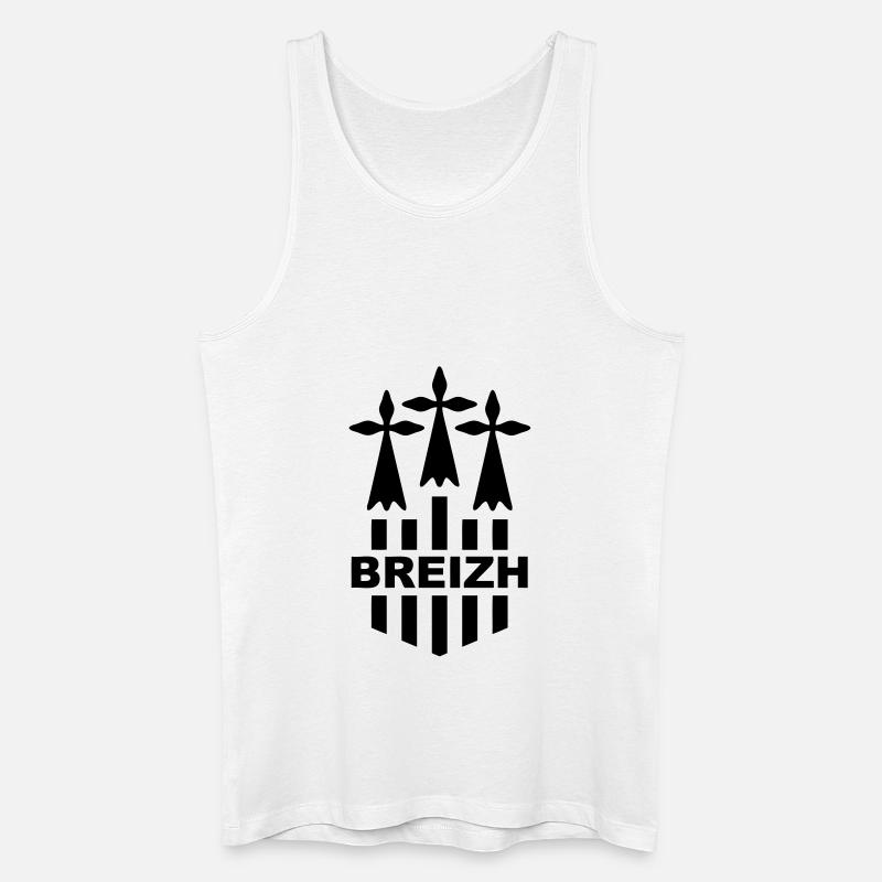 Breizh logo 2 - Männer Bio Tank Top - Weiß