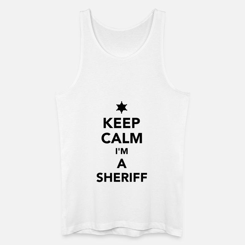 Sheriff - Männer Bio Tank Top - Weiß