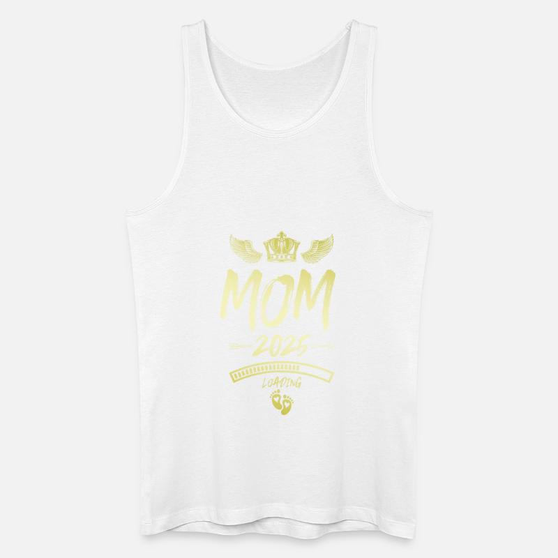 Mama 2025 Loading Mom Spruch - Männer Bio Tank Top - Weiß