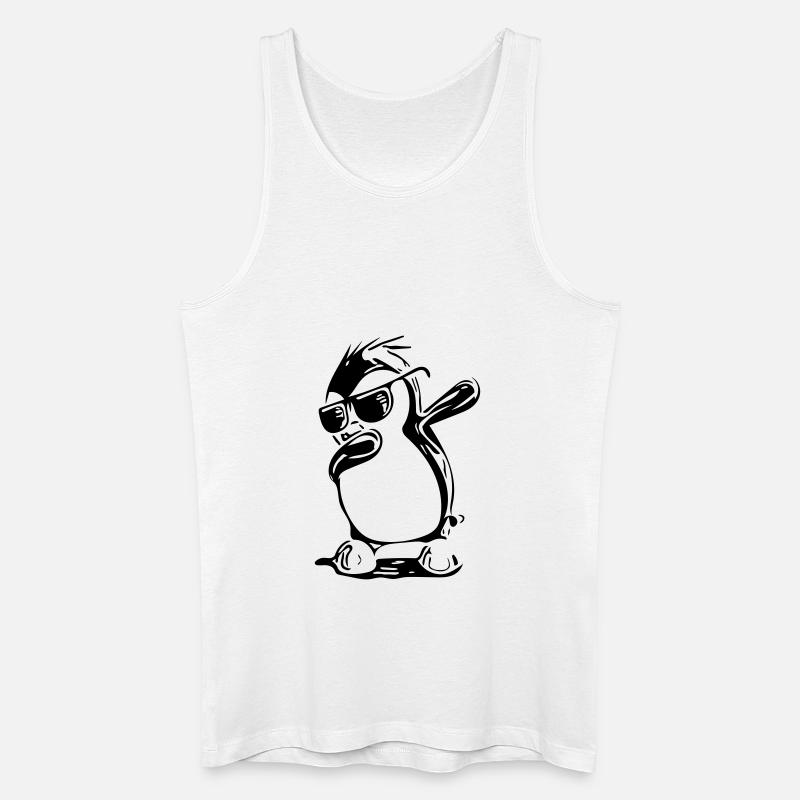 Cute Dabbing Penguin - Männer Bio Tank Top - Weiß