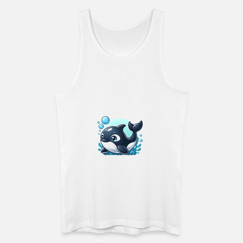 Orca 3 - Männer Bio Tank Top - Weiß