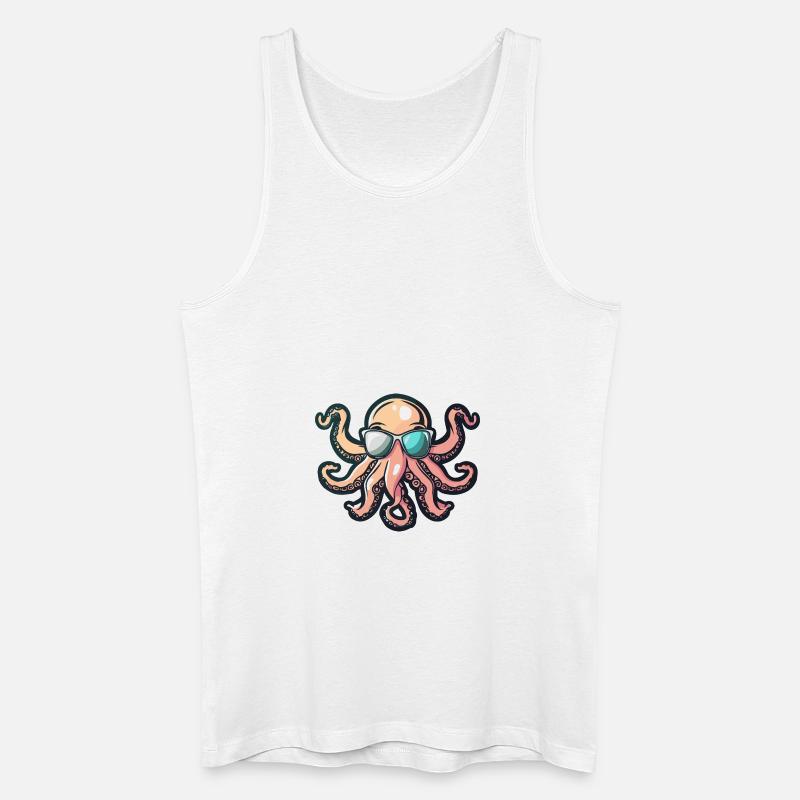 Octopus Comic Cool - Men’s Organic Tank Top - white