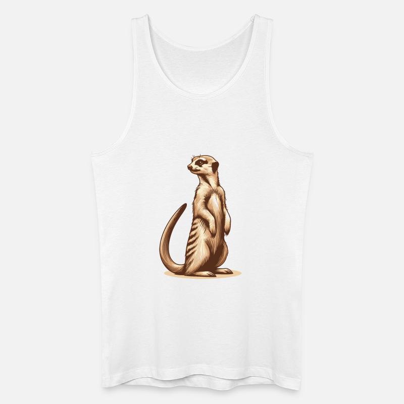 Erdmännchen - Männer Bio Tank Top - Weiß