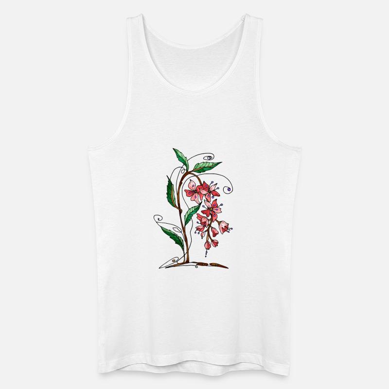 Blumen - Männer Bio Tank Top - Weiß