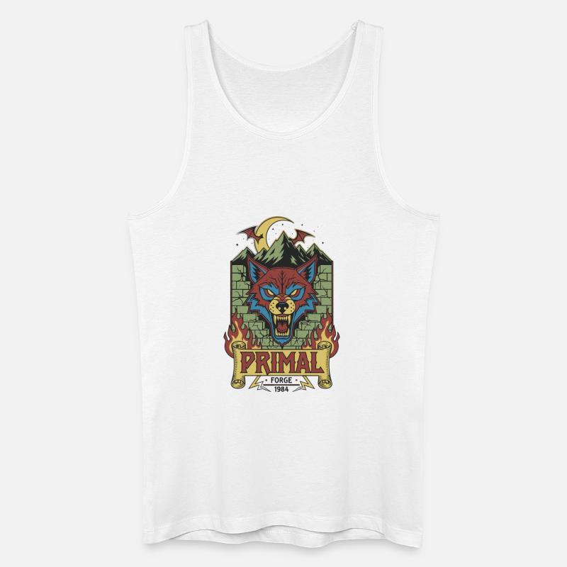 Primal Wolf Forge 1984 - Männer Bio Tank Top - Weiß