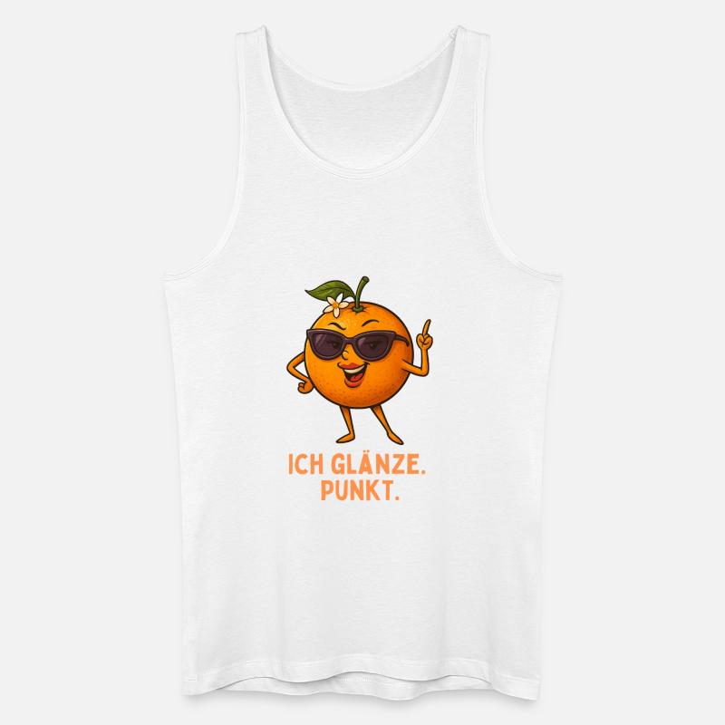 Glänzende Orange mit Stil - Männer Bio Tank Top - Weiß