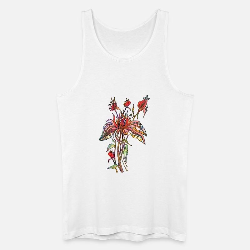 Blumen - Männer Bio Tank Top - Weiß