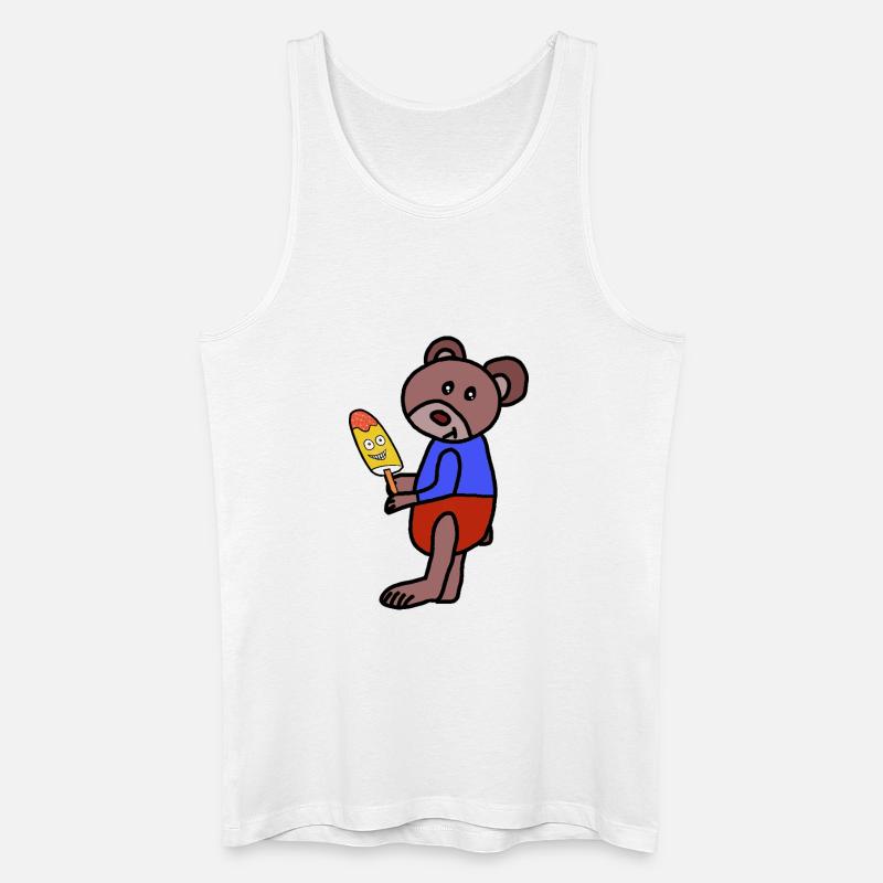 Bär Teddy  Eiskrem  Eis Kind - Men’s Organic Tank Top - white
