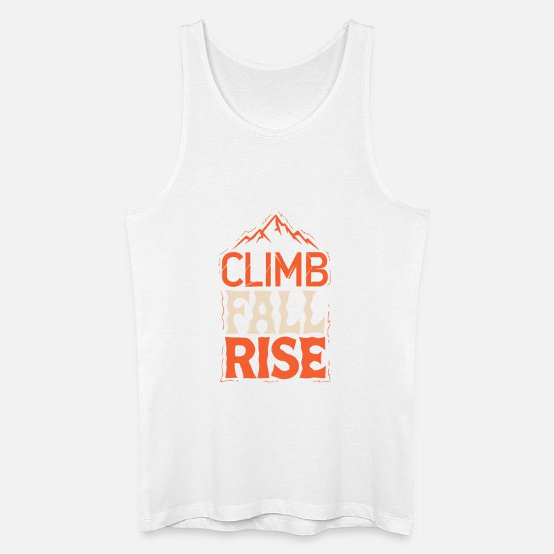 Bergsteigen und Aufstieg - Männer Bio Tank Top - Weiß